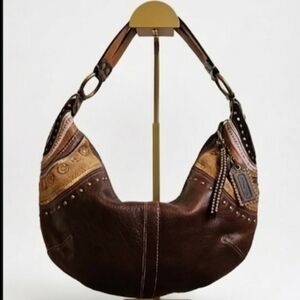 Coach Dylan Hampton Studded & Whipstitch Leather Hobo | Y2K Boho | F10478